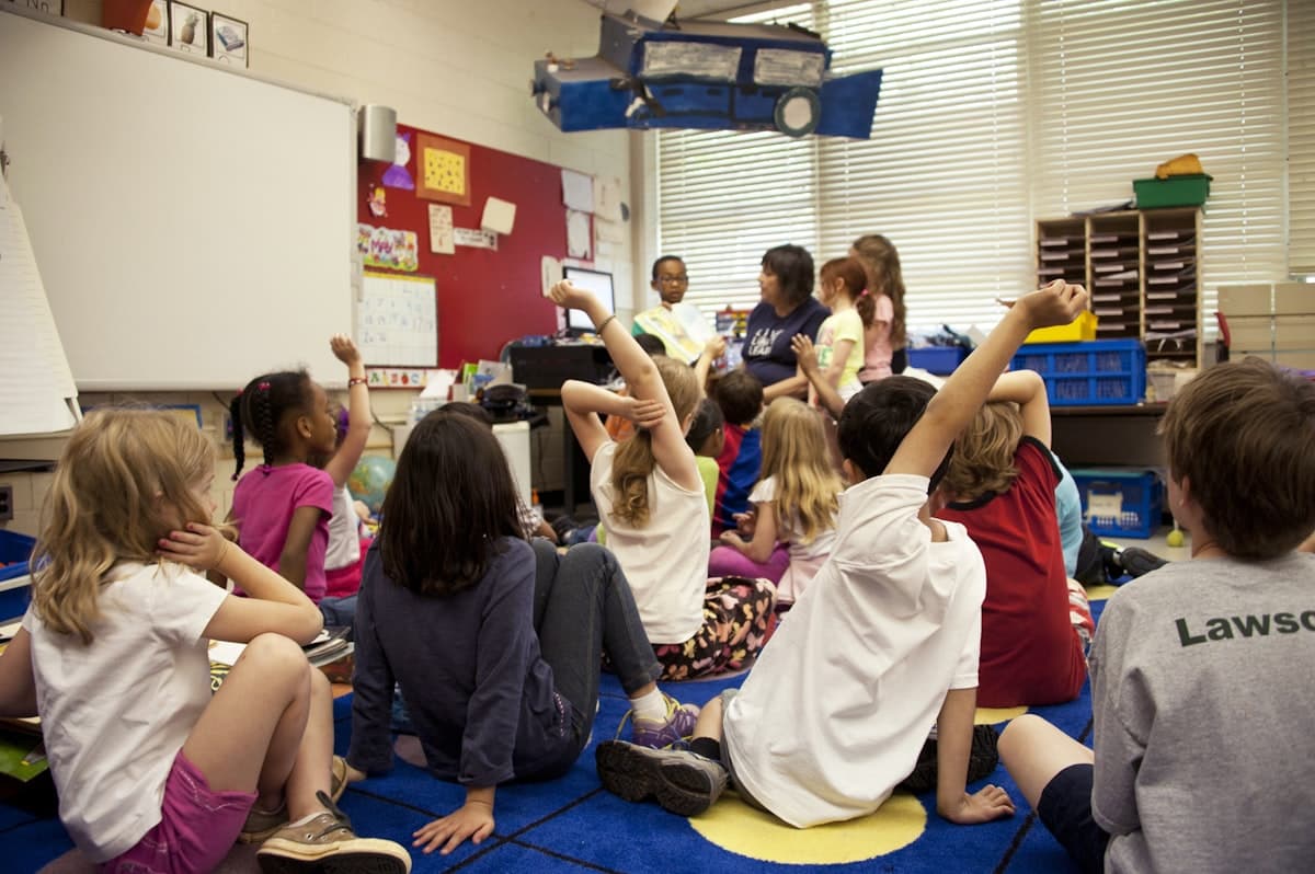 Young students in classroom